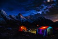 Pakistan Karakoram K2 trekking Mt Masherbrum Sunset Royalty Free Stock Photo